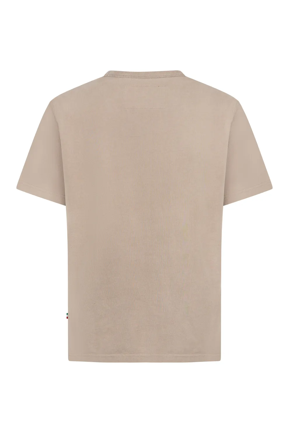 Rundhals T-Shirt, gestrickt - taupe